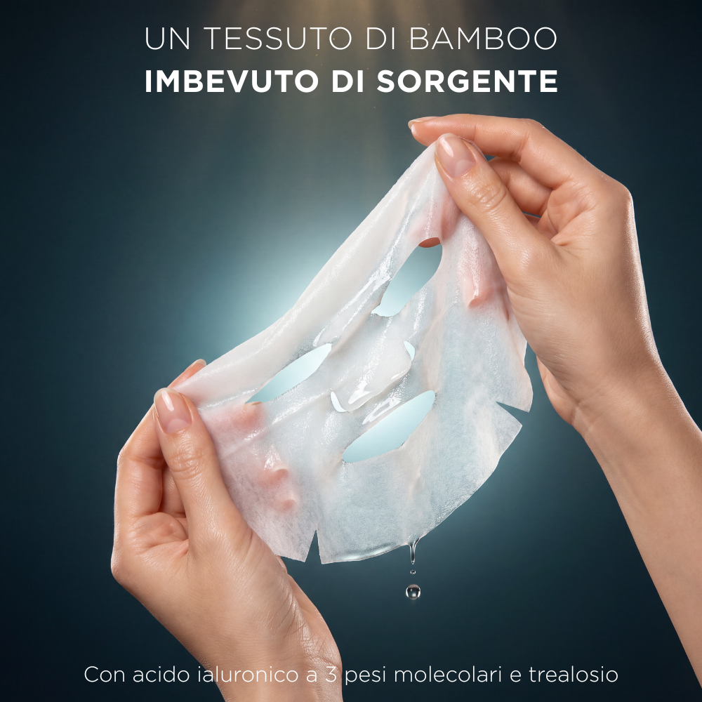Maschera Viso in Tessuto all'Acqua Termale e Acido Ialuronico